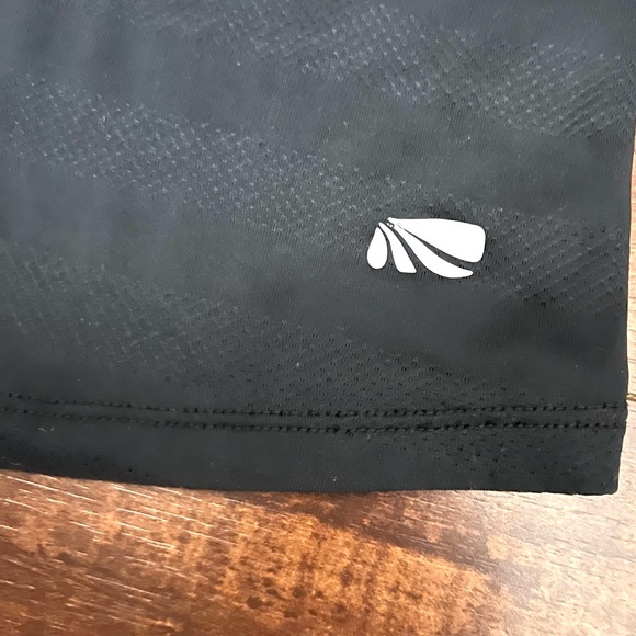 Marika Black Stripe Mesh Active Tank Top Medium M - Picture 4 of 5